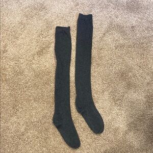 Cozy Grey Knee-High Socks